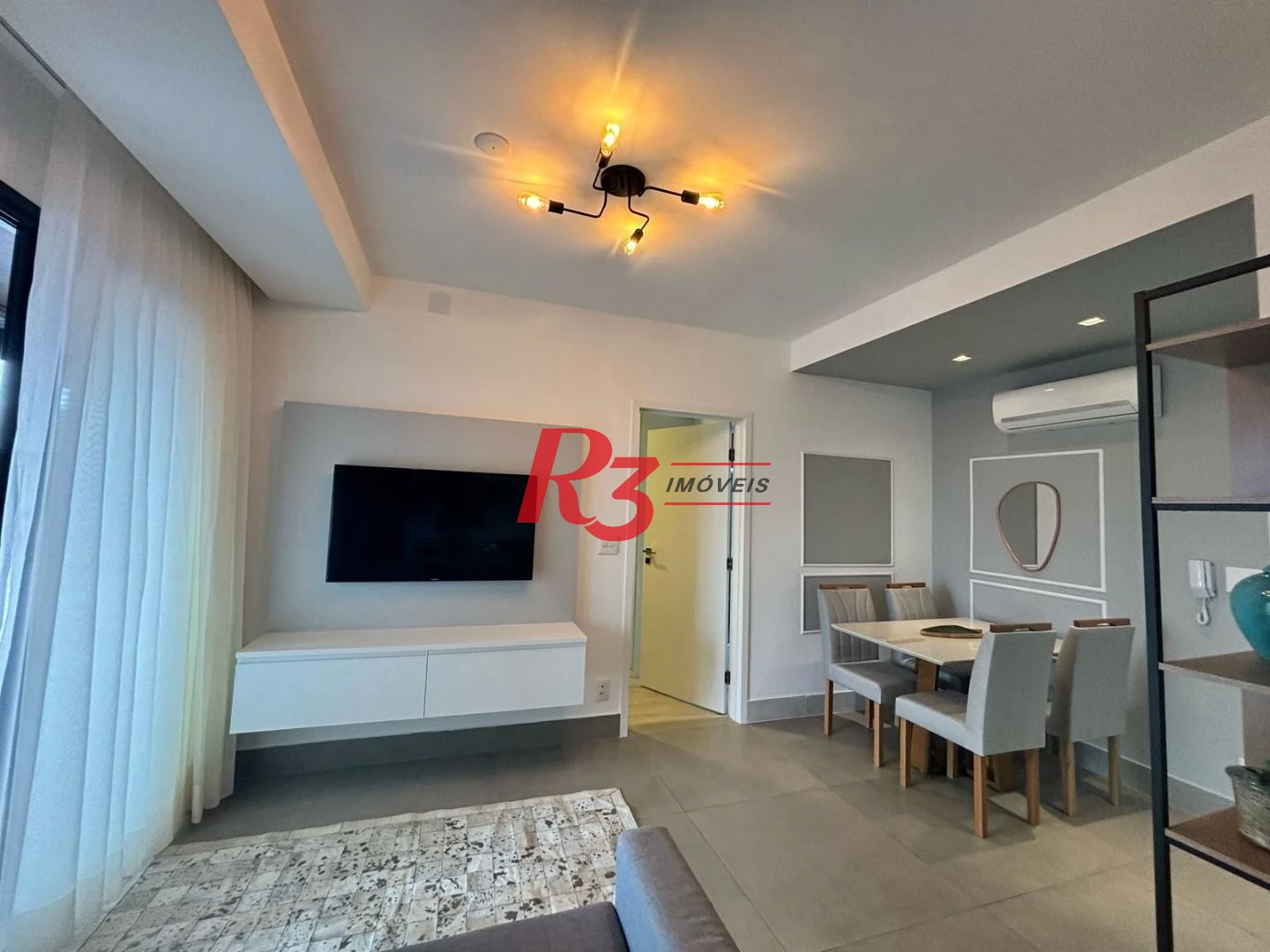 Apartamento com 1 dormitório para alugar, 54 m² por R$ 6.000,02/mês - Boqueirão - Santos/SP