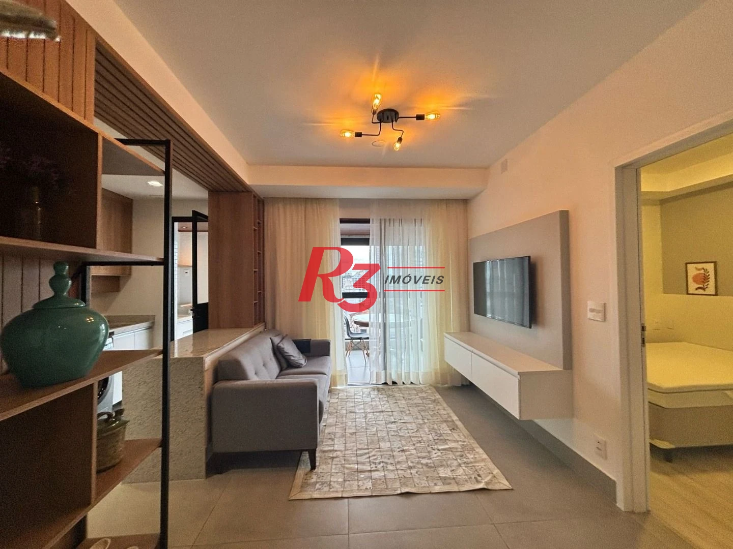Apartamento com 1 dormitório para alugar, 54 m² por R$ 6.000,02/mês - Boqueirão - Santos/SP