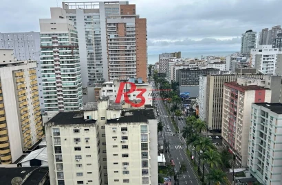 Apartamento com 3 dormitórios para alugar, 101 m² por R$ 9.142,65/mês - Gonzaga - Santos/SP