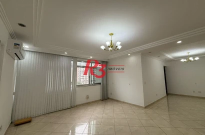 Apartamento com 3 dormitórios para alugar, 144 m² por R$ 8.500,00/mês - Pompéia - Santos/SP