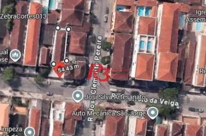Terreno à venda, 280 m² por R$ 1.270.000,00 - Campo Grande - Santos/SP