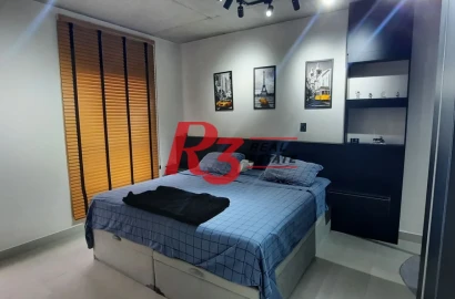 Apartamento  Porteira  Fechada com 1 dormitório 72m² no Embaré, Santos/SP – Condomínio MaxHaus com Lazer Completo e Design Moderno