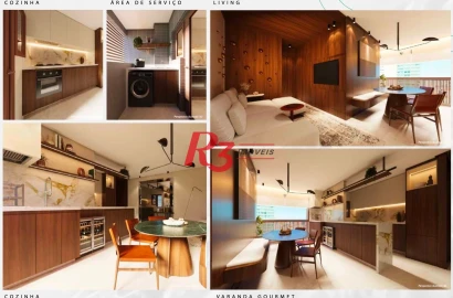 Apartamento com 2 suítes à venda, 73 m² por R$ 1.360.000 - Boqueirão - Santos/SP