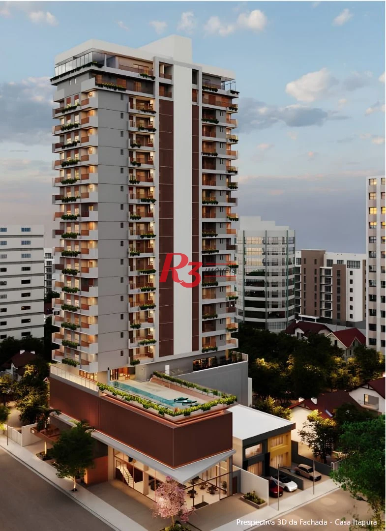 Apartamento com 2 suítes à venda, 73 m² por R$ 1.360.000 - Boqueirão - Santos/SP
