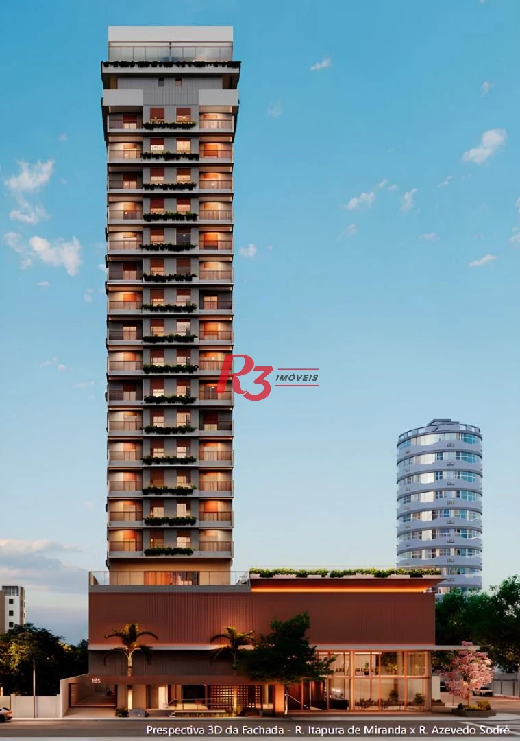 Apartamento com 2 suítes à venda, 73 m² por R$ 1.360.000 - Boqueirão - Santos/SP