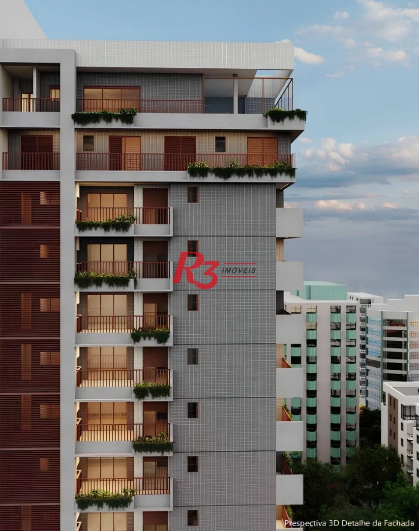 Apartamento com 2 suítes à venda, 73 m² por R$ 1.360.000 - Boqueirão - Santos/SP