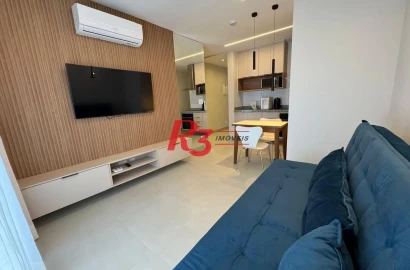 Apartamento com 1 dormitório para alugar, 44 m² por R$ 4.900,00/mês - Embaré - Santos/SP