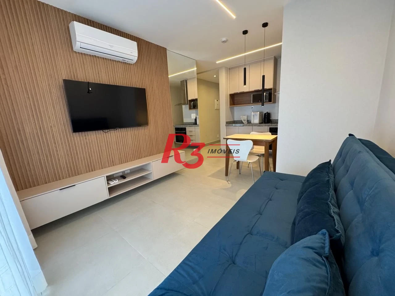 Apartamento com 1 dormitório para alugar, 44 m² por R$ 4.900,00/mês - Embaré - Santos/SP