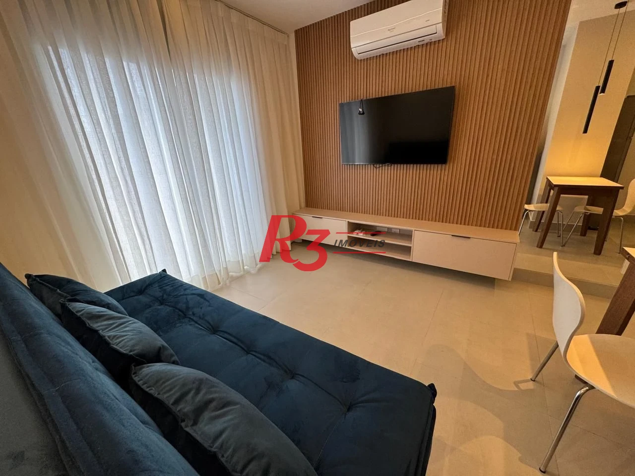 Apartamento com 1 dormitório para alugar, 44 m² por R$ 4.900,00/mês - Embaré - Santos/SP
