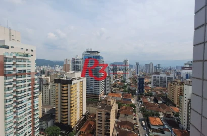 Apartamento com 2 dormitórios para alugar, 72 m² por R$ 6.500,02/mês - Gonzaga - Santos/SP