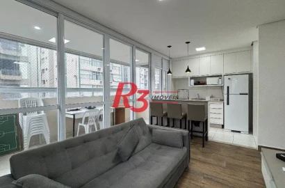 Apartamento com 2 dormitórios à venda, 72 m² por R$ 900.000,00 - Gonzaga - Santos/SP