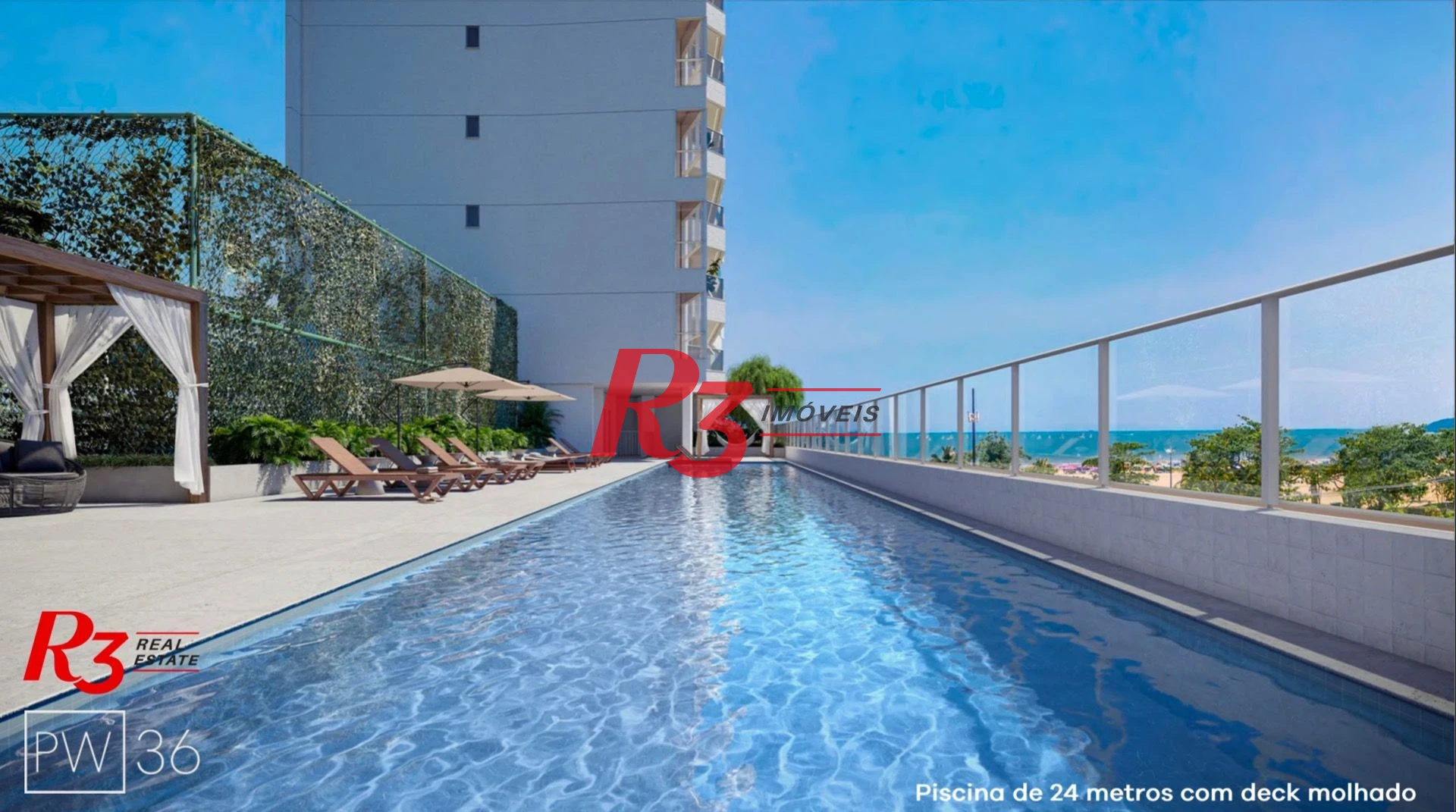Apartamento com 4 suítes de frente para o mar no Gonzaga em Santos à venda, 315 m² por R$ 5.900.000 - Gonzaga - Santos/SP