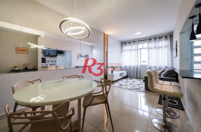 Apartamento para alugar, 86 m² por R$ 5.500,02/mês - Boqueirão - Santos/SP