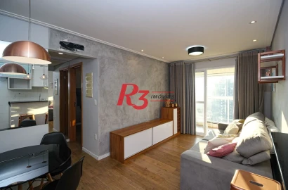 Apartamento com 1 dormitório, 52 m² - venda por R$ 745.000,00 ou aluguel por R$ 4.500,00/mês - Embaré - Santos/SP