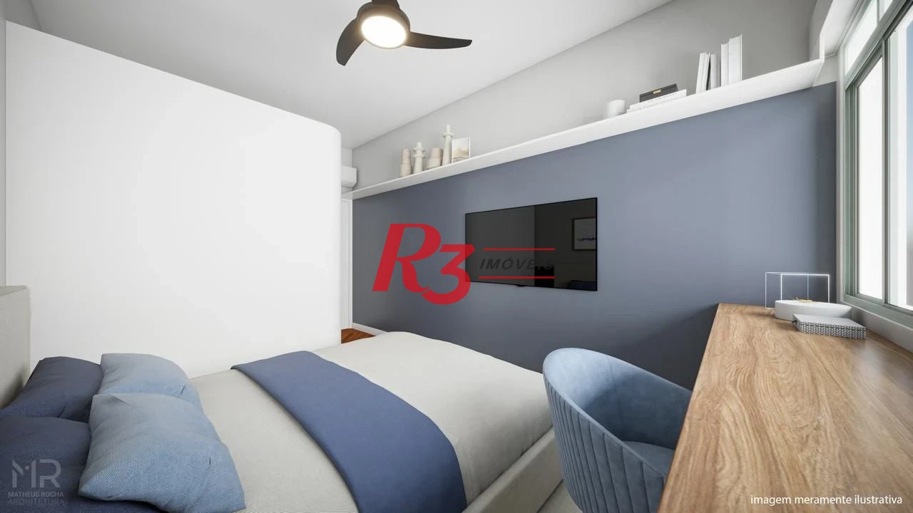 Apartamento à venda, 90 m² por R$ 850.000,00 - Boqueirão - Santos/SP