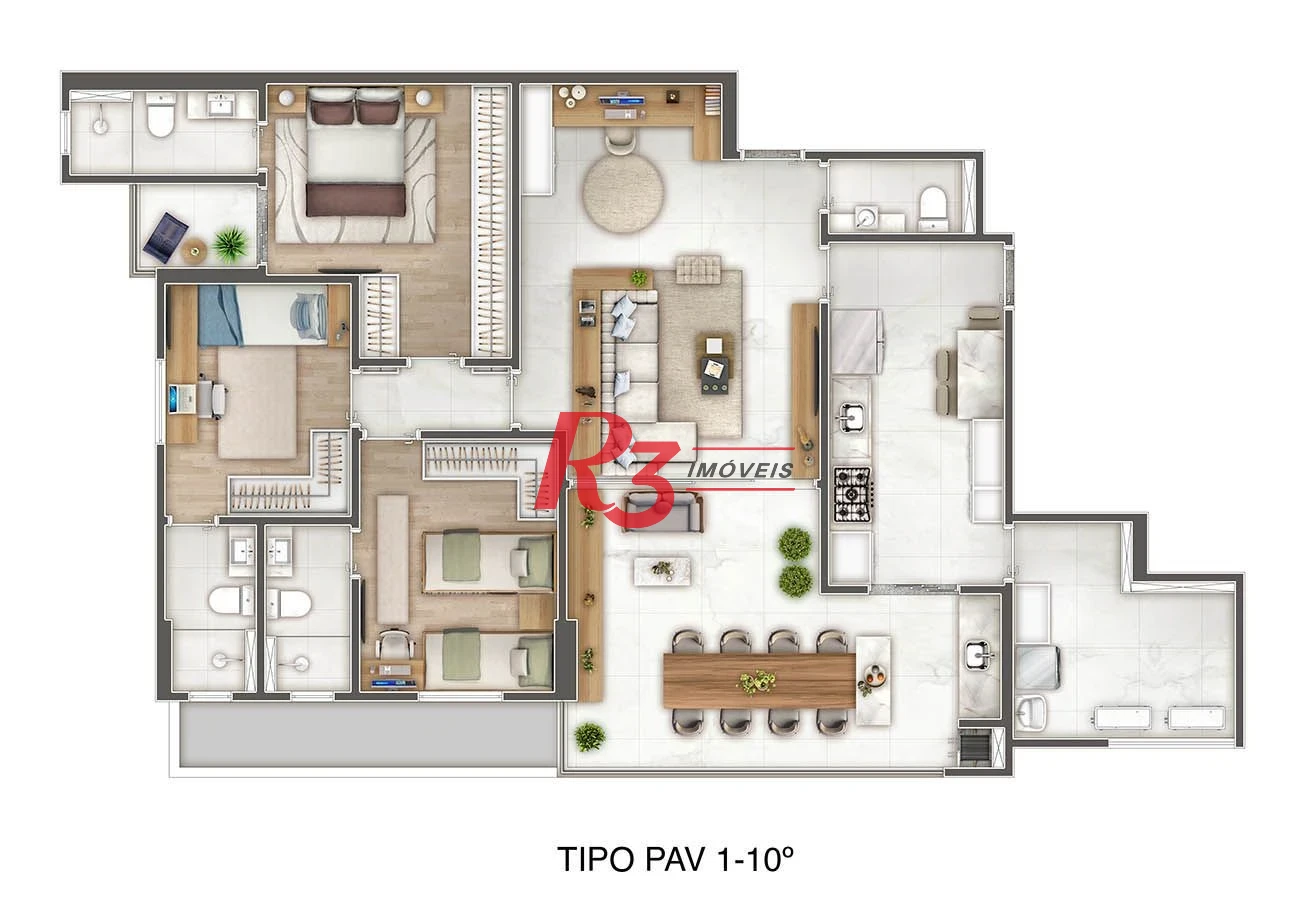 Apartamento à venda, 128 m² por R$ 2.300.000,00 - Ponta da Praia - Santos/SP