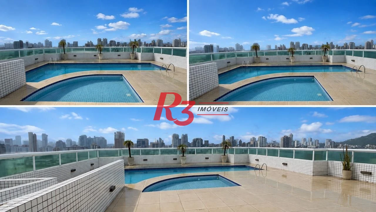 Apartamento com 2 dormitórios para alugar, 87 m² por R$ 5.600,00/mês - Campo Grande - Santos/SP