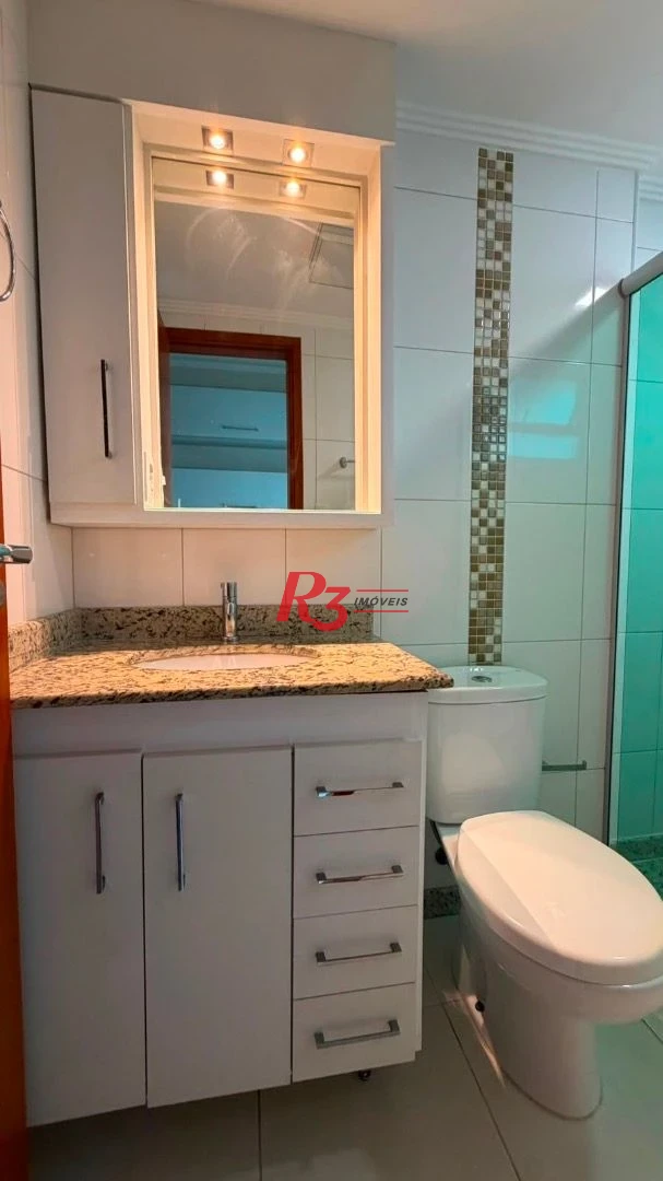 Apartamento com 2 dormitórios para alugar, 87 m² por R$ 5.600,00/mês - Campo Grande - Santos/SP