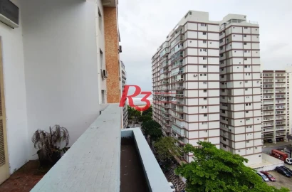 Apartamento com 3 dormitórios para alugar, 173 m² por R$ 4.700,00/mês - Gonzaga - Santos/SP