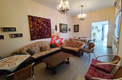Apartamento com 3 dormitórios para alugar, 173 m² por R$ 4.700,00/mês - Gonzaga - Santos/SP