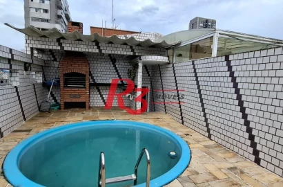 Cobertura com 2 dormitórios à venda, 160 m² por R$ 1.170.000,00 - Gonzaga - Santos/SP
