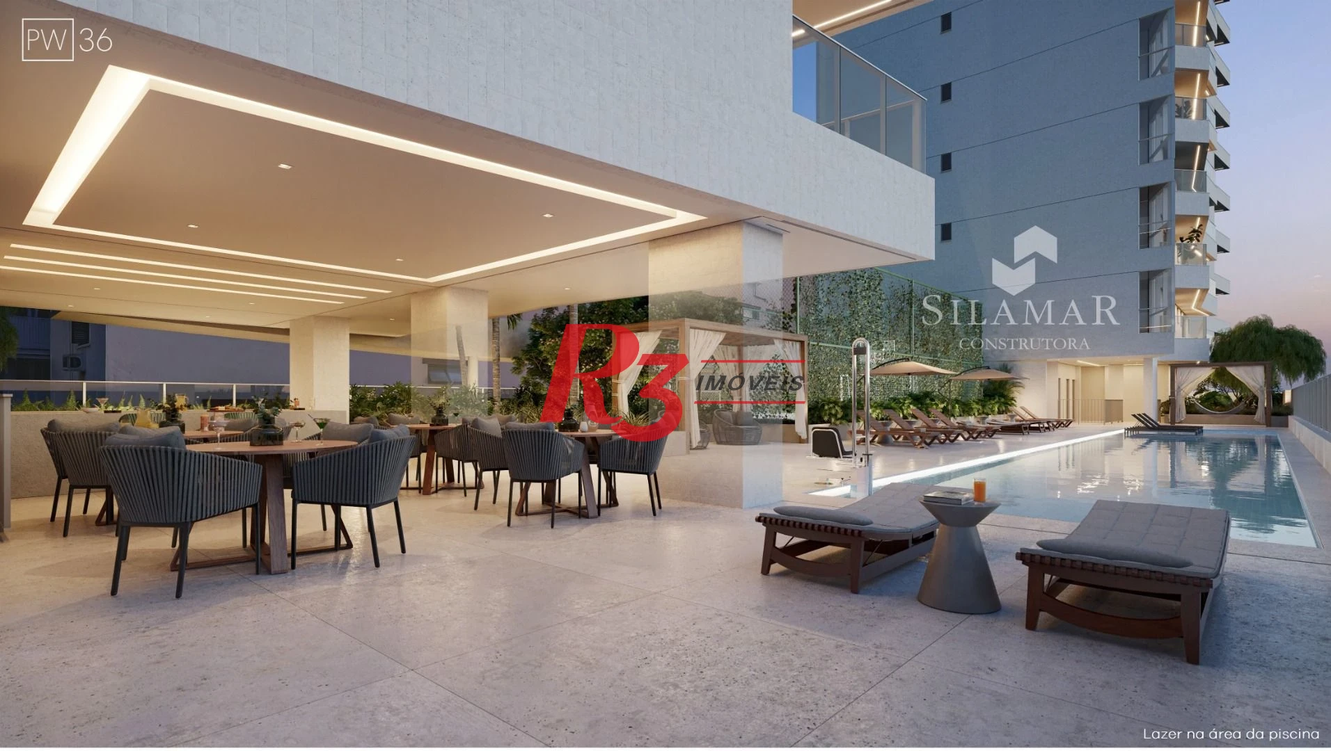Apartamento com 3 suítes de frente para a praia do Gonzaga à venda, 224 m² por R$ 3.570.000 - Santos/SP