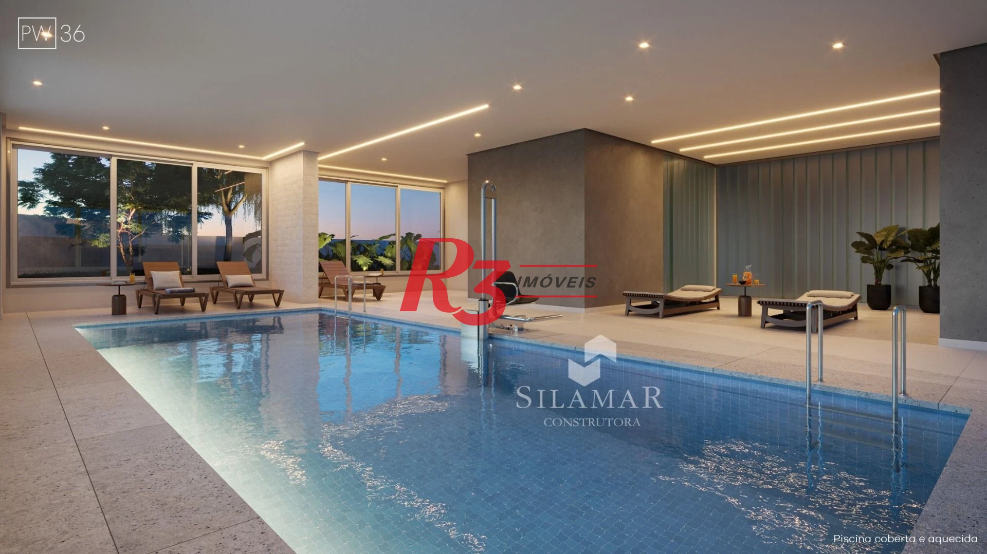 Apartamento com 3 suítes de frente para a praia do Gonzaga à venda, 224 m² por R$ 3.570.000 - Santos/SP