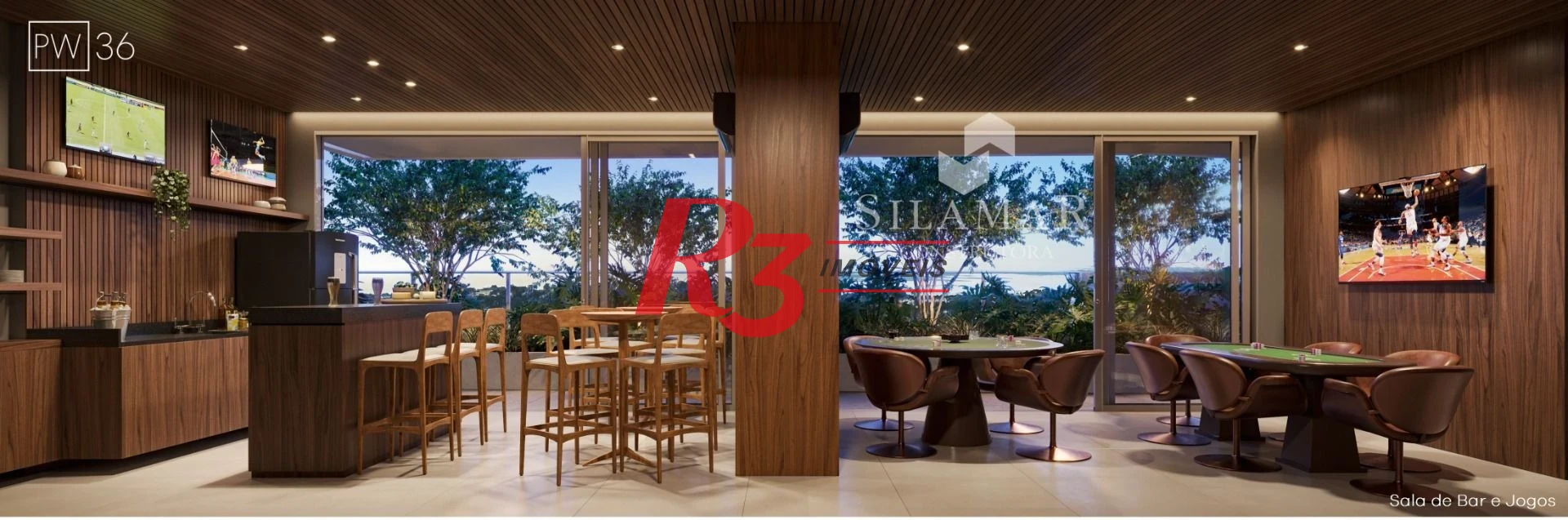 Apartamento com 3 suítes de frente para a praia do Gonzaga à venda, 224 m² por R$ 3.570.000 - Santos/SP