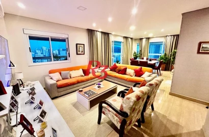 Apartamento com 3 dormitórios à venda, 171 m² por R$ 2.300.000,00 - Embaré - Santos/SP