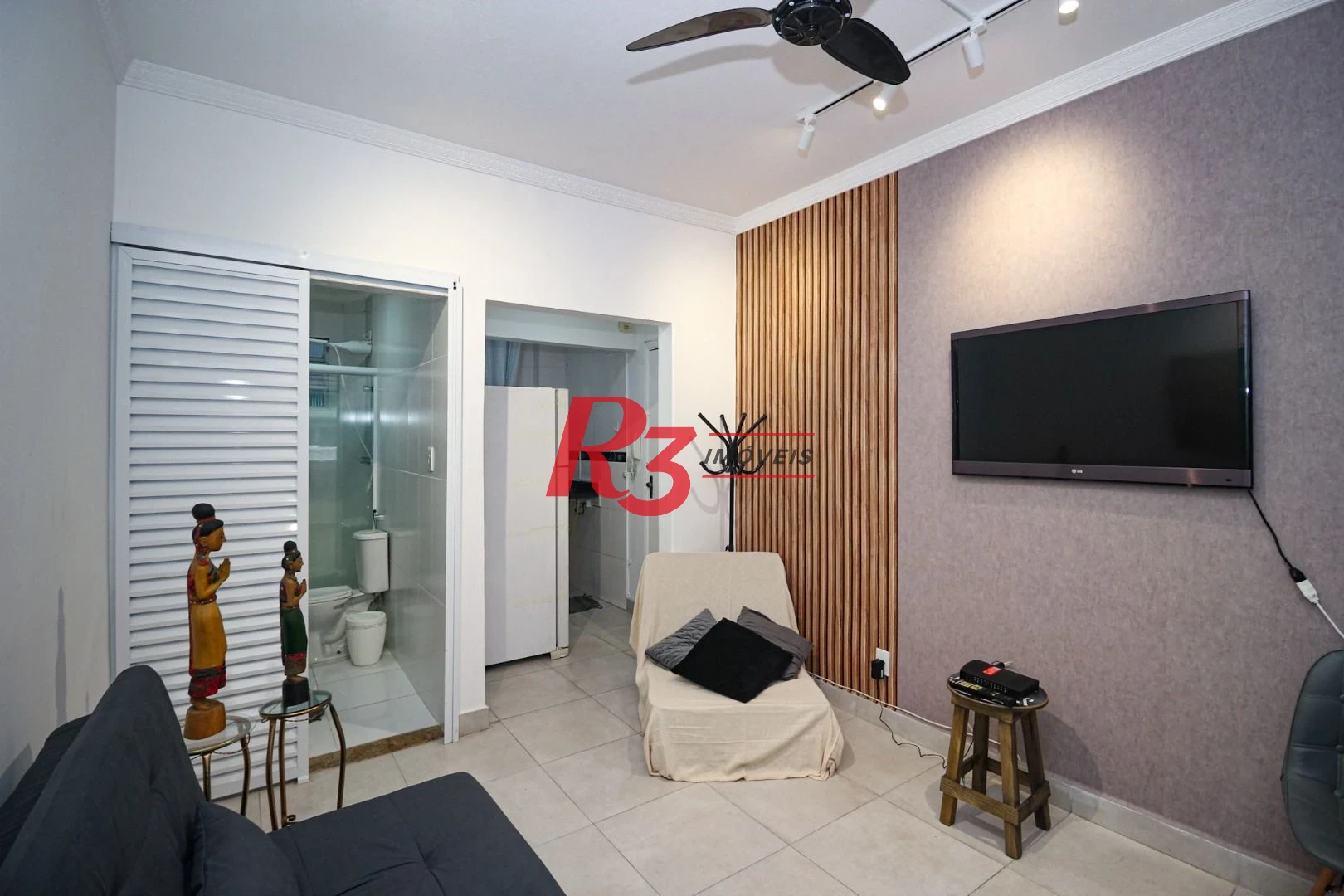 Kitnet com 1 dormitório para alugar, 34 m² por R$ 3.000,02/mês - José Menino - Santos/SP