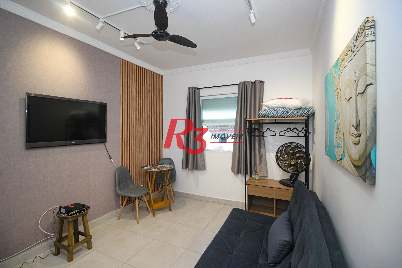 Kitnet com 1 dormitório para alugar, 34 m² por R$ 3.000,02/mês - José Menino - Santos/SP