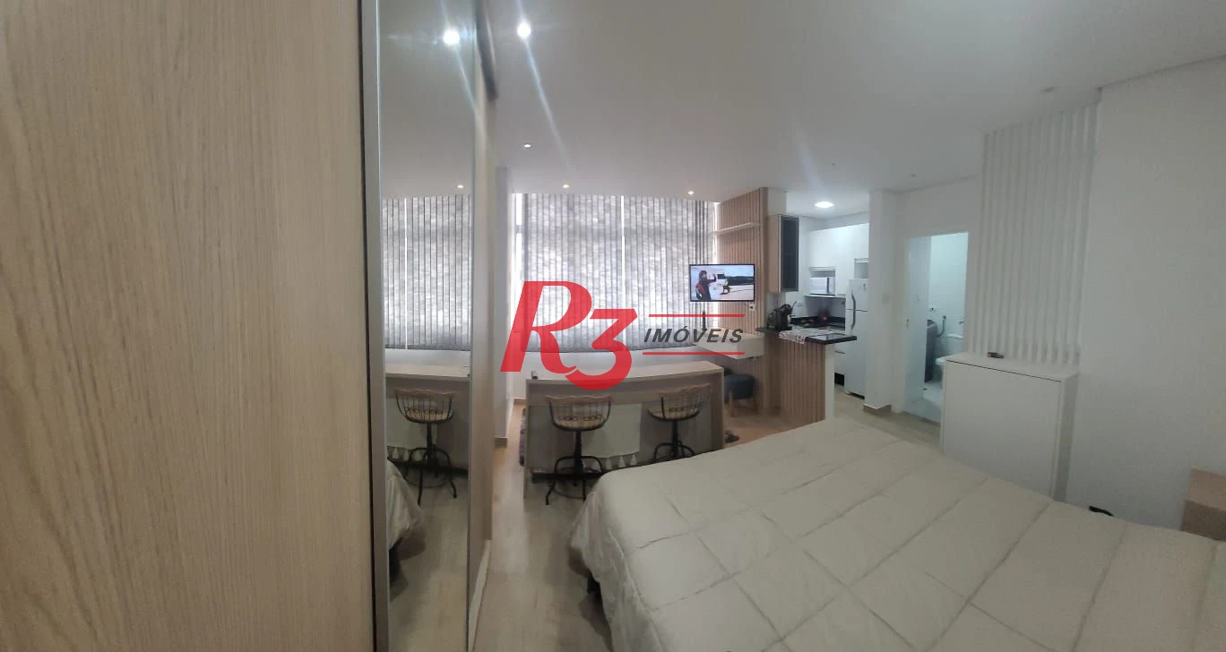 Kitnet com 1 dormitório à venda, 36 m² por R$ 319.000,00 - Aparecida - Santos/SP