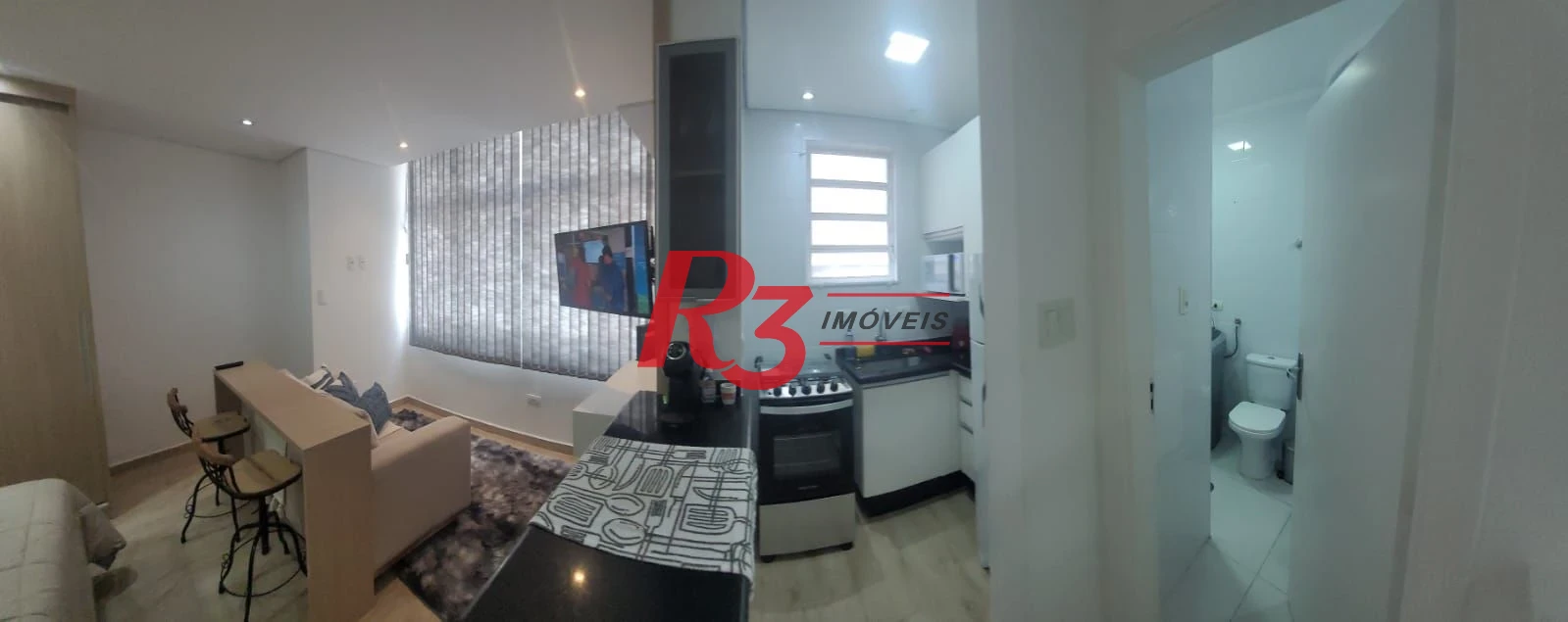 Kitnet com 1 dormitório à venda, 36 m² por R$ 319.000,00 - Aparecida - Santos/SP