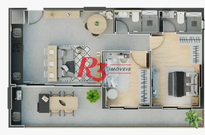 Apartamento com 2 dormitórios à venda, 65 m² por R$ 845.000,00 - Ponta da Praia - Santos/SP