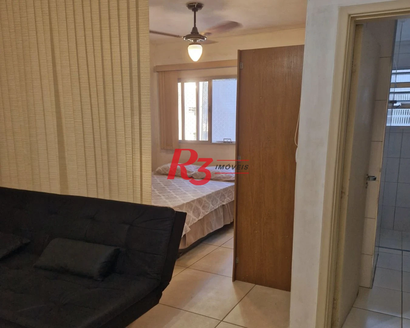Kitnet com 1 dormitório para alugar, 38 m² por R$ 2.800,00/mês - Aparecida - Santos/SP