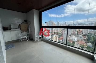 Apartamento com 1 suíte + lavabo para alugar, 54 m² por R$ 7.000/mês - Boqueirão - Santos/SP