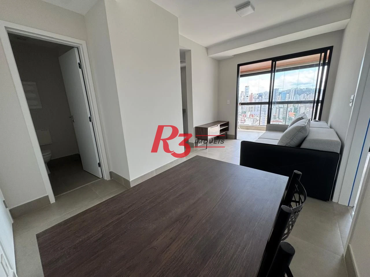 Apartamento com 1 suíte + lavabo para alugar, 54 m² por R$ 7.000/mês - Boqueirão - Santos/SP