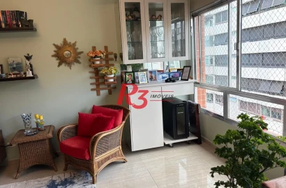 Apartamento com 2 dormitórios à venda, 100 m² por R$ 870.000,00 - Boqueirão - Santos/SP