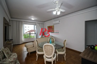 Apartamento para alugar, 125 m² por R$ 6.500,02/mês - Boqueirão - Santos/SP
