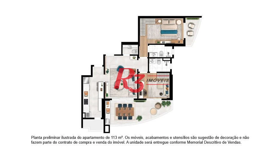 Apartamento à venda, 113 m² por R$ 2.350.000,00 - Ponta da Praia - Santos/SP
