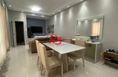 R3 REAL ESTATE VENDE! Apartamento Vista Mar  com 3 dormitórios à venda, 173 m² por R$ 1.050.000 - Gonzaga - Santos/SP