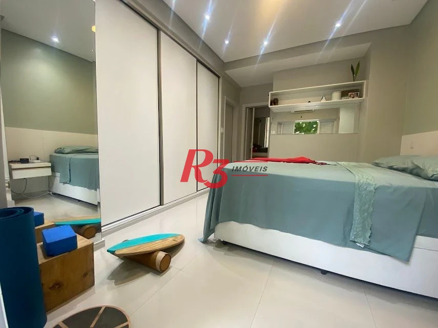 R3 REAL ESTATE VENDE! Apartamento Vista Mar  com 3 dormitórios à venda, 173 m² por R$ 1.050.000 - Gonzaga - Santos/SP