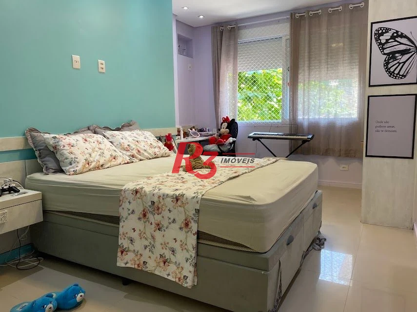 R3 REAL ESTATE VENDE! Apartamento Vista Mar  com 3 dormitórios à venda, 173 m² por R$ 1.050.000 - Gonzaga - Santos/SP
