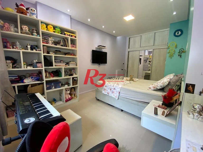 R3 REAL ESTATE VENDE! Apartamento Vista Mar  com 3 dormitórios à venda, 173 m² por R$ 1.050.000 - Gonzaga - Santos/SP