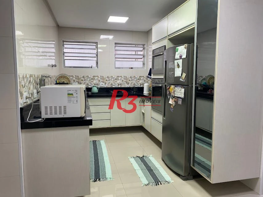 R3 REAL ESTATE VENDE! Apartamento Vista Mar  com 3 dormitórios à venda, 173 m² por R$ 1.050.000 - Gonzaga - Santos/SP