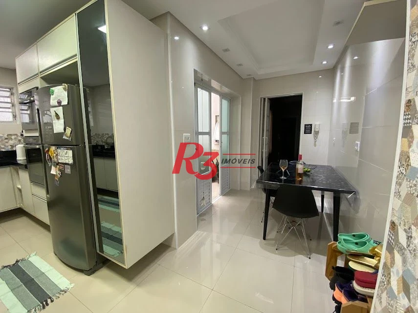 R3 REAL ESTATE VENDE! Apartamento Vista Mar  com 3 dormitórios à venda, 173 m² por R$ 1.050.000 - Gonzaga - Santos/SP