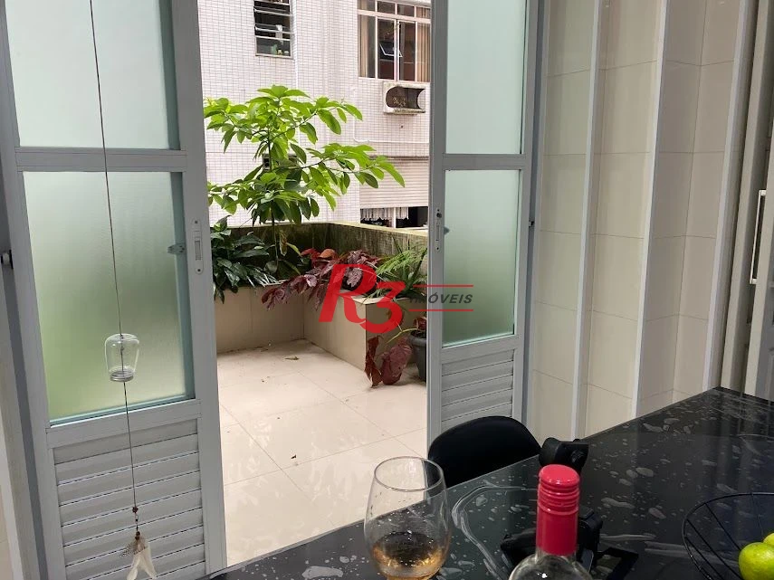 R3 REAL ESTATE VENDE! Apartamento Vista Mar  com 3 dormitórios à venda, 173 m² por R$ 1.050.000 - Gonzaga - Santos/SP