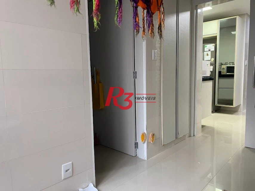 R3 REAL ESTATE VENDE! Apartamento Vista Mar  com 3 dormitórios à venda, 173 m² por R$ 1.050.000 - Gonzaga - Santos/SP