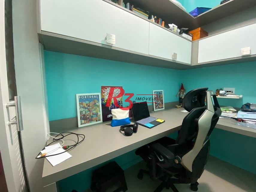 R3 REAL ESTATE VENDE! Apartamento Vista Mar  com 3 dormitórios à venda, 173 m² por R$ 1.050.000 - Gonzaga - Santos/SP