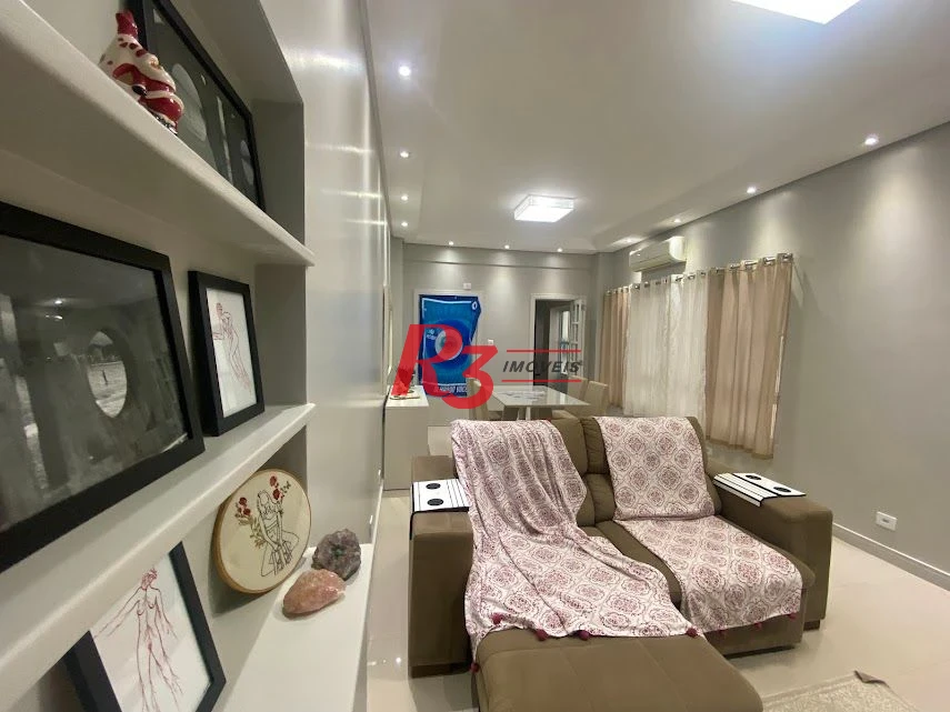 R3 REAL ESTATE VENDE! Apartamento Vista Mar  com 3 dormitórios à venda, 173 m² por R$ 1.050.000 - Gonzaga - Santos/SP